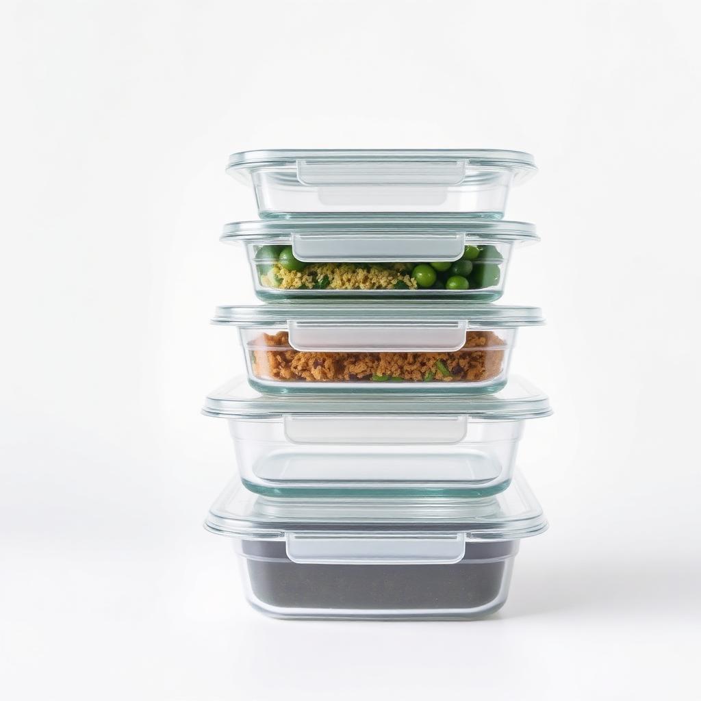 Glass Meal Prep Containers (5-Pack)