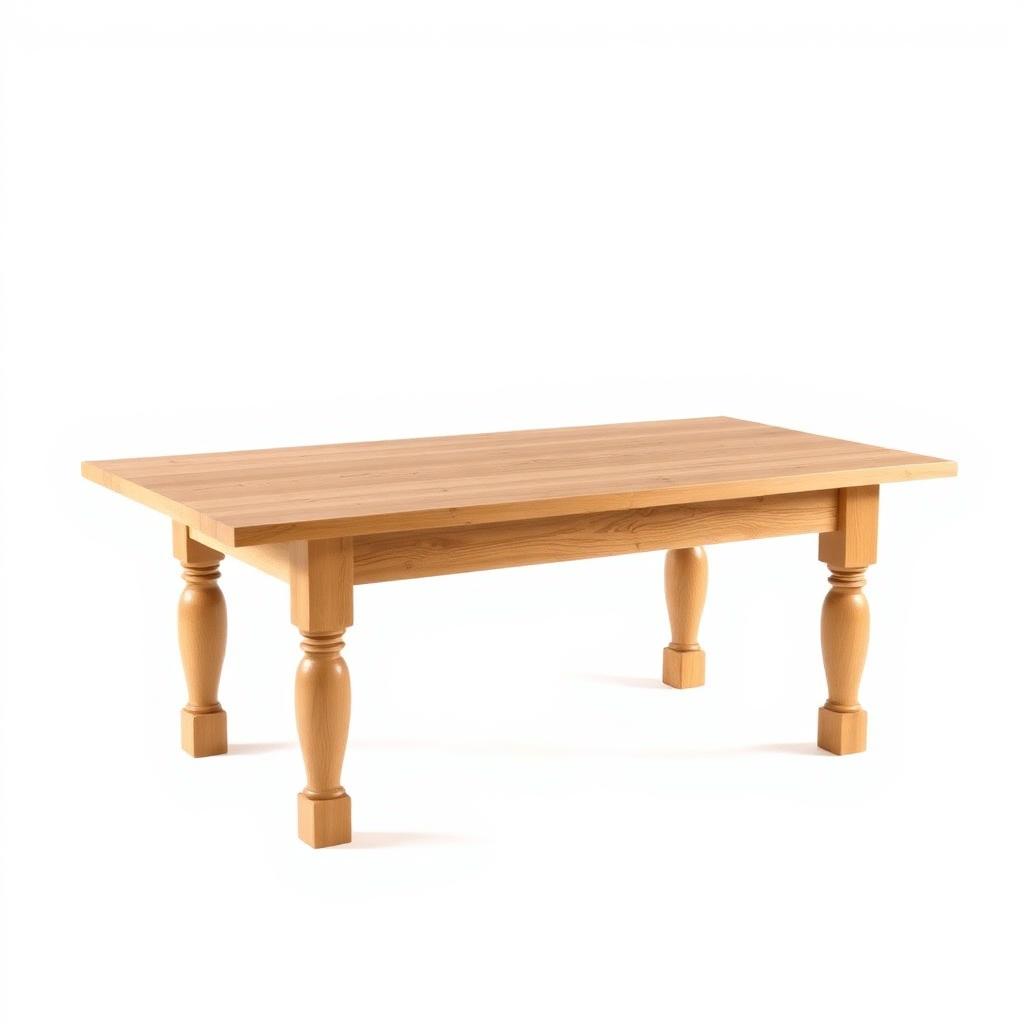 Solid Oak Farmhouse Dining Table
