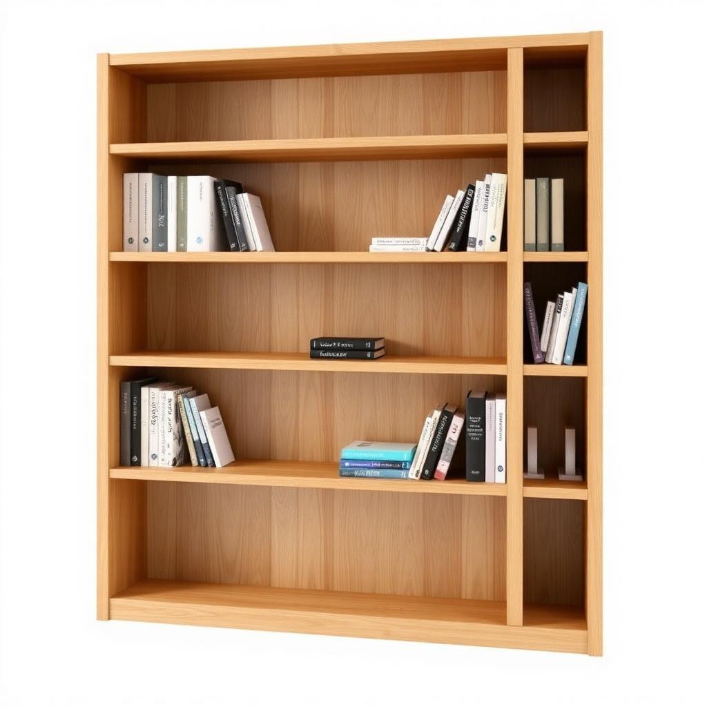 Solid Oak Bookshelf — 6ft